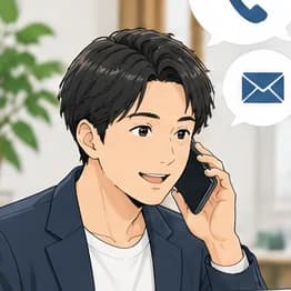 電話とメールで問い合わせる担当者