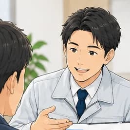 お見積書を示しながら提案する担当者
